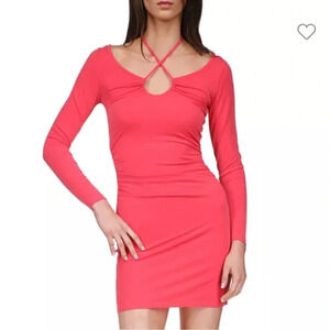 Michael Kors Halter Strap Long Sleeve Mini Dress Size Medium